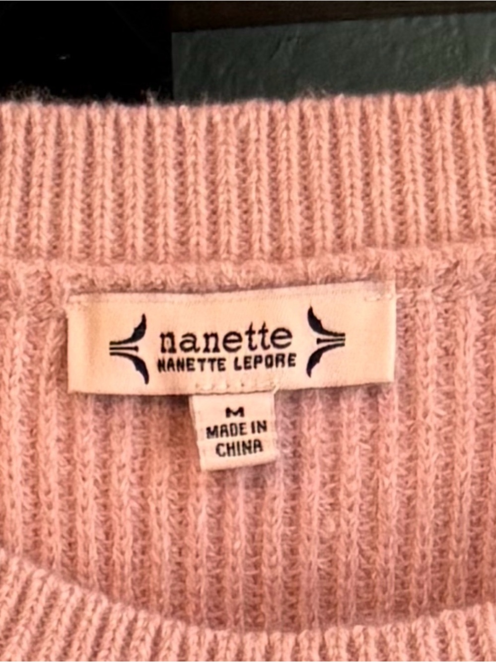 Nanette Lepore Blush Pink Floral Appliqué Sweater Cottagecore Coquette M - Picture 5 of 7